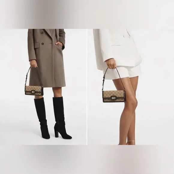 Gucci Luce gg Beige and Brown Shoulder Bag - Picture 11 of 11